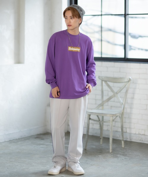 SIDEWAY STANCE（サイドウェイスタンス）の「【SIDEWAY STANCE】ボックスロゴ プリント ロンT（Tシャツ/カットソー・メンズ・ブラック/サックスブルー/ホワイト/ホワイト系/ブラック系/パープル系/ブラック系1/ホワイト系1/ライトグレー系1・MEDIUM/X-LARGE/LARGE/SMALL）」の18枚目の写真