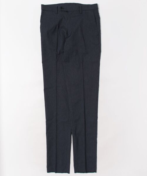 m.f.editorial（エムエフエディトリアル）の「【ストレッチ ウォッシャブル イージーケア】m.f.エディトリアル メンズ ノータックビジネスパンツ デニム風紺(セットアップ可能)（スーツパンツ・メンズ・ネイビー・MEDIUM/LARGE/X-LARGE）」の3枚目の写真