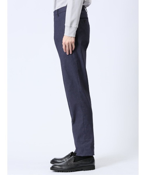 m.f.editorial（エムエフエディトリアル）の「【ストレッチ ウォッシャブル イージーケア】m.f.エディトリアル メンズ ノータックビジネスパンツ デニム風紺(セットアップ可能)（スーツパンツ・メンズ・ネイビー・MEDIUM/LARGE/X-LARGE）」の10枚目の写真