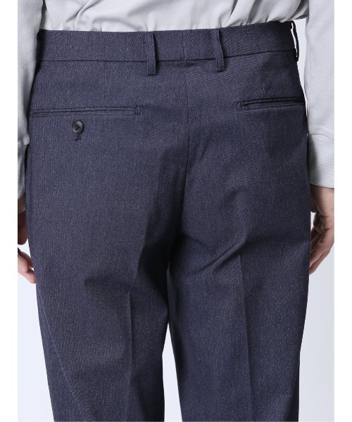 m.f.editorial（エムエフエディトリアル）の「【ストレッチ ウォッシャブル イージーケア】m.f.エディトリアル メンズ ノータックビジネスパンツ デニム風紺(セットアップ可能)（スーツパンツ・メンズ・ネイビー・MEDIUM/LARGE/X-LARGE）」の13枚目の写真