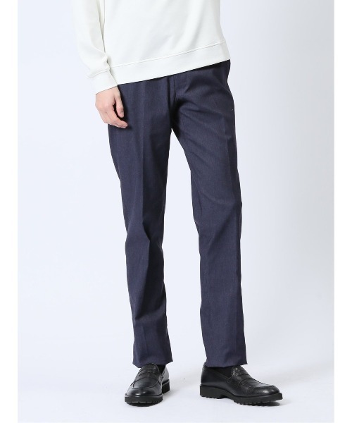 m.f.editorial（エムエフエディトリアル）の「【ストレッチ ウォッシャブル イージーケア】m.f.エディトリアル メンズ ノータックビジネスパンツ デニム風紺(セットアップ可能)（スーツパンツ・メンズ・ネイビー・MEDIUM/LARGE/X-LARGE）」の14枚目の写真