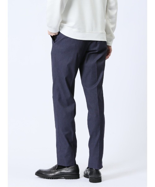 m.f.editorial（エムエフエディトリアル）の「【ストレッチ ウォッシャブル イージーケア】m.f.エディトリアル メンズ ノータックビジネスパンツ デニム風紺(セットアップ可能)（スーツパンツ・メンズ・ネイビー・MEDIUM/LARGE/X-LARGE）」の15枚目の写真