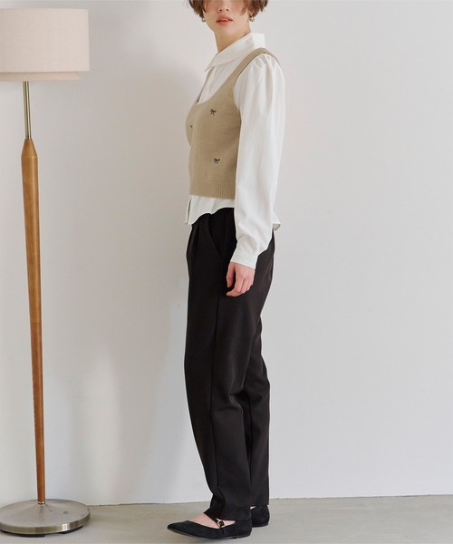 titivate（ティティベイト）の「リボン刺繍ベストセットブラウス（シャツ/ブラウス・レディース・グレー/ベージュ/アイボリー・FREE）」の19枚目の写真