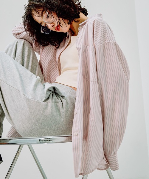 ☆かめかわページ☆ LEPSIM（レプシィム）の「BIG刺繍ストライプシャツ 288191