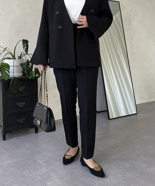 prose verse（プロズヴェール）の「【SAPON】スリムラインテーパードパンツ（その他パンツ・レディース・ベージュ/ブラック・LARGE/MEDIUM/PL/PM/TL/TM）」の4枚目の写真