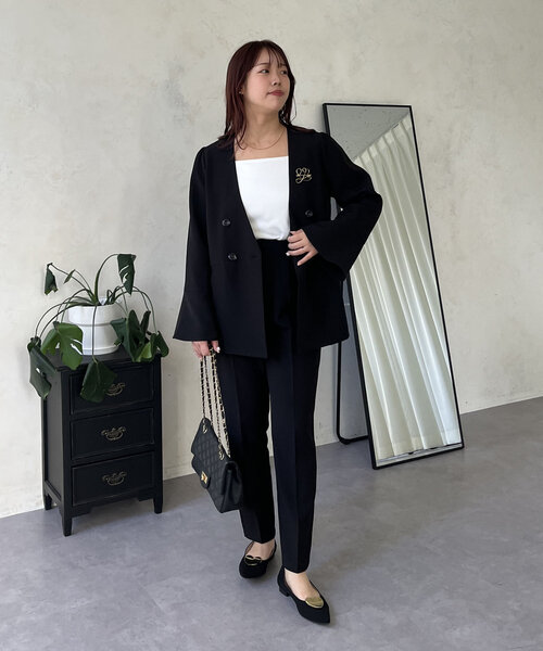 prose verse（プロズヴェール）の「【SAPON】スリムラインテーパードパンツ（その他パンツ・レディース・ベージュ/ブラック・LARGE/MEDIUM/PL/PM/TL/TM）」の12枚目の写真