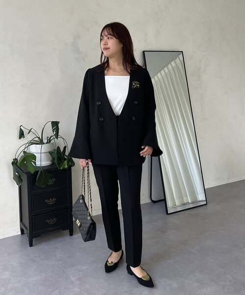 prose verse（プロズヴェール）の「【SAPON】スリムラインテーパードパンツ（その他パンツ・レディース・ベージュ/ブラック・LARGE/MEDIUM/PL/PM/TL/TM）」の15枚目の写真