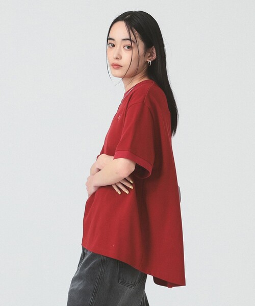 【別注】FRED PERRY / Reluxed Pique T-shirt 赤 セール】【別注】FRED PERRY / Reluxed Pique T-shirt（Tシャツ