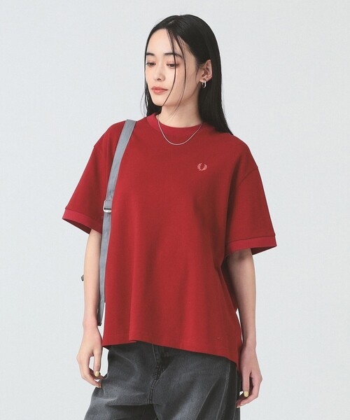 ファッションなデザイン 別注】FRED PERRY / Reluxed Pique T-shirt（Tシャツ/カットソー トップス