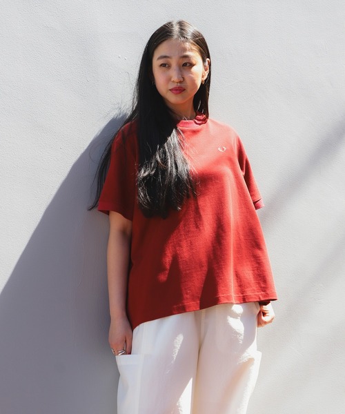 【別注】FRED PERRY / Reluxed Pique T-shirt 赤 Ray BEAMS（レイ ビームス）【別注】FRED PERRY / Reluxed Pique