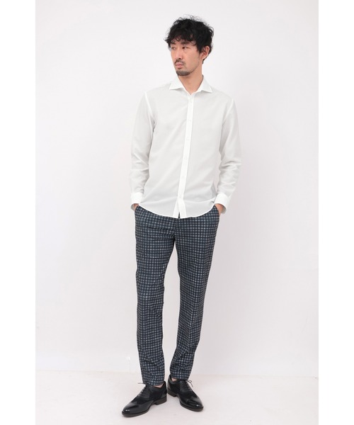 HIGH STREET（ハイストリート）の「HIGH STREET∴2WAYサッカーカッタウェイシャツ（シャツ/ブラウス・メンズ・ブラック/グレー系その他/ホワイト・S/L/M/LL）」の9枚目の写真