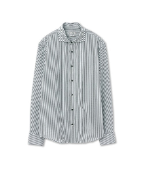 HIGH STREET（ハイストリート）の「HIGH STREET∴2WAYサッカーカッタウェイシャツ（シャツ/ブラウス・メンズ・ブラック/グレー系その他/ホワイト・S/L/M/LL）」の12枚目の写真