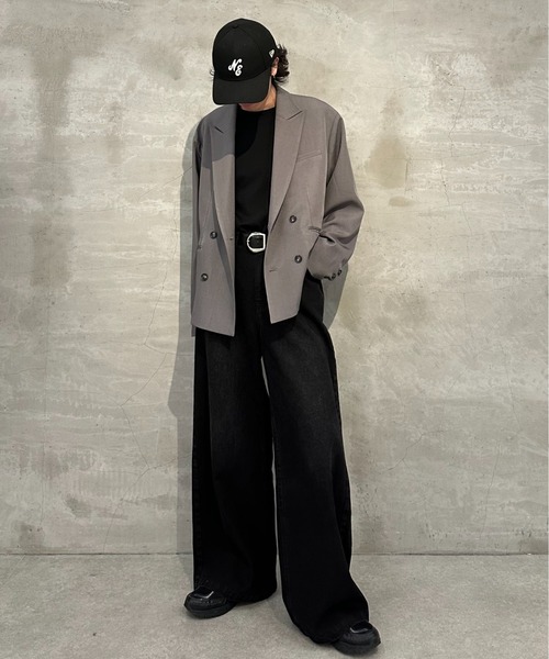 Lui's（ルイス）の「【mi-企画】ワイドデニムパンツ（デニムパンツ・レディース・グレー/ブラック・S/M）」の21枚目の写真