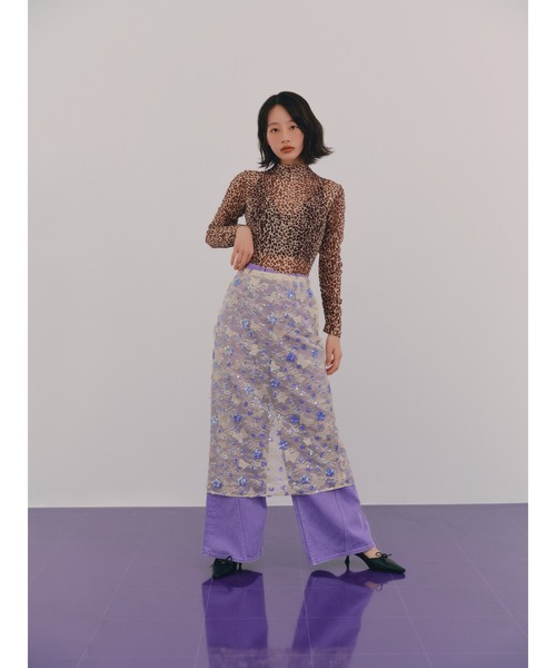 セール】【LILY BROWN × ANNA SUI】ワイドデニムパンツ（デニム