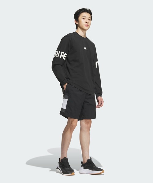 adidas ワーディング ルーズフィット 長袖Tシャツ すぐ届く！ アディダス ワーディングパック ルーズフィット シングル