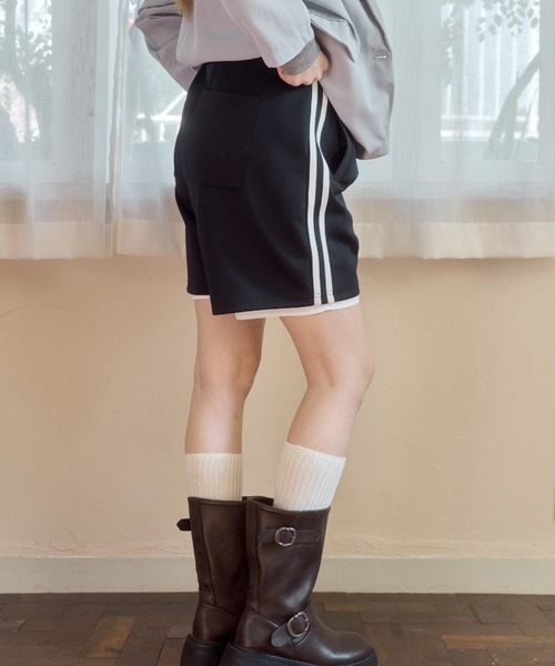 Birthday room（バースデイルーム）の「レイヤードサイドラインハーフパンツ/layerd side half pants（その他パンツ・レディース・オフホワイト/ネイビー・FREE）」の10枚目の写真