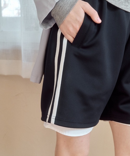 Birthday room（バースデイルーム）の「レイヤードサイドラインハーフパンツ/layerd side half pants（その他パンツ・レディース・オフホワイト/ネイビー・FREE）」の11枚目の写真