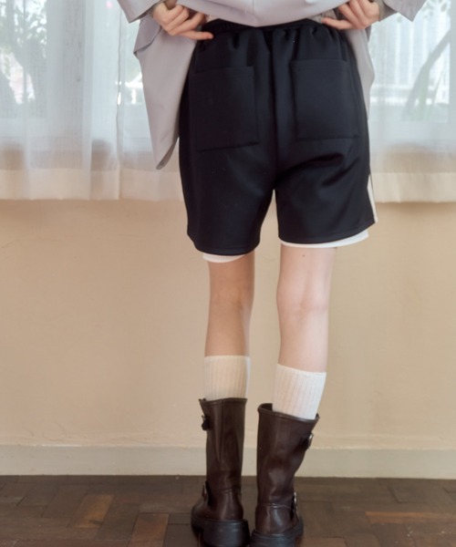 Birthday room（バースデイルーム）の「レイヤードサイドラインハーフパンツ/layerd side half pants（その他パンツ・レディース・オフホワイト/ネイビー・FREE）」の12枚目の写真