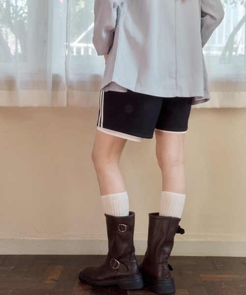 Birthday room（バースデイルーム）の「レイヤードサイドラインハーフパンツ/layerd side half pants（その他パンツ・レディース・オフホワイト/ネイビー・FREE）」の21枚目の写真