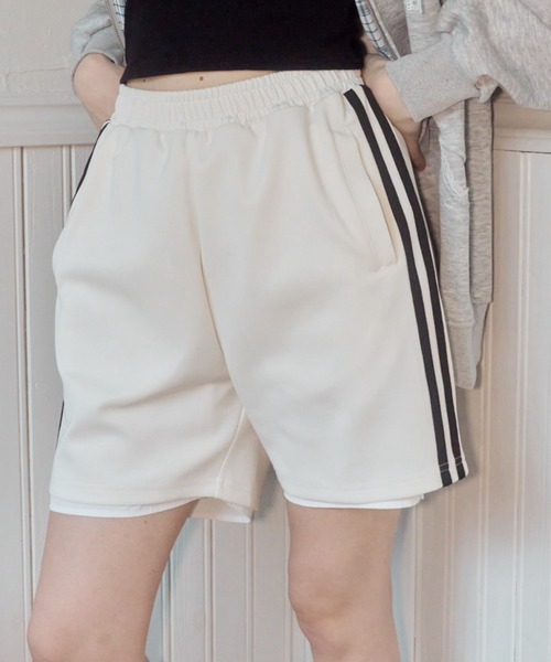 Birthday room（バースデイルーム）の「レイヤードサイドラインハーフパンツ/layerd side half pants（その他パンツ・レディース・オフホワイト/ネイビー・FREE）」の15枚目の写真