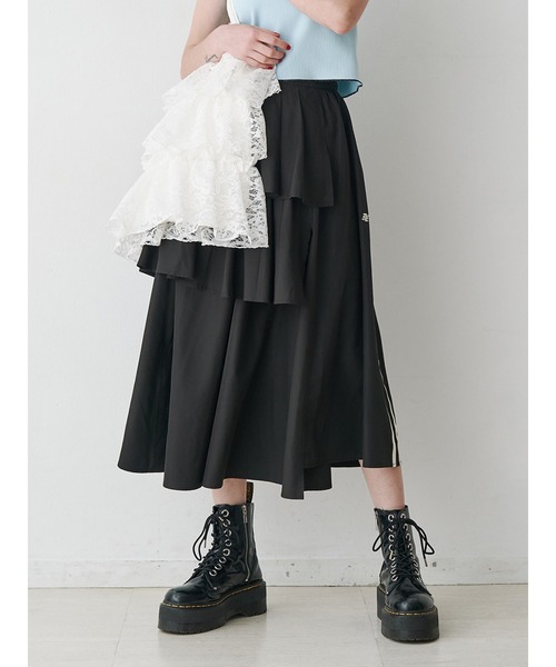 jouetie（ジュエティ）の「アシメラインフリルフレアスカート