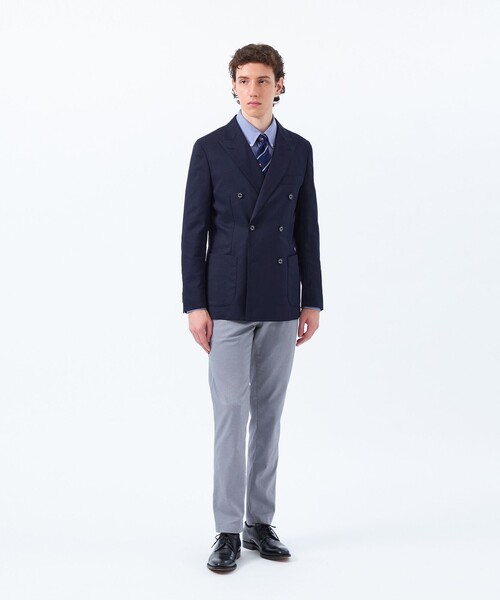 MACKINTOSH PHILOSOPHY(マッキントッシュ フィロソフィー)の「【WEB&一部店舗限定】トロッター ジャケット ダブルブレスト #000(ナンバーゼロ)バーズアイストレッチ リサイクル(テーラードジャケット・メンズ・ダークネイビー・36/42/38/40)」の2枚目の写真
