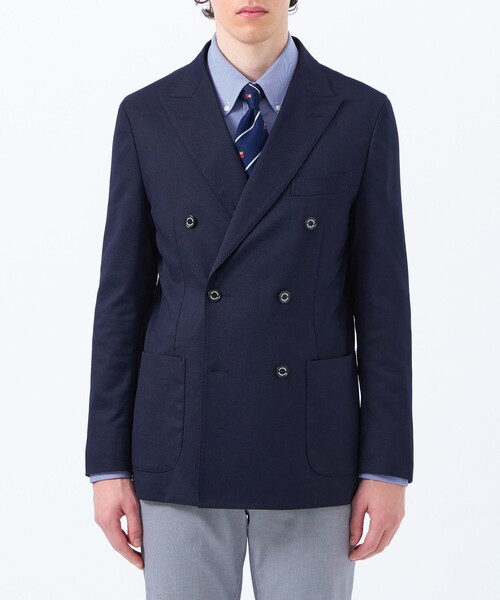 MACKINTOSH PHILOSOPHY(マッキントッシュ フィロソフィー)の「【WEB&一部店舗限定】トロッター ジャケット ダブルブレスト #000(ナンバーゼロ)バーズアイストレッチ リサイクル(テーラードジャケット・メンズ・ダークネイビー・36/42/38/40)」の3枚目の写真