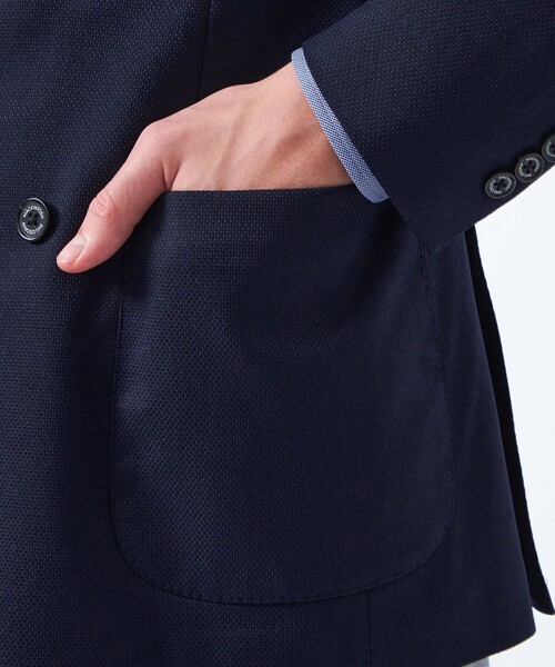 MACKINTOSH PHILOSOPHY(マッキントッシュ フィロソフィー)の「【WEB&一部店舗限定】トロッター ジャケット ダブルブレスト #000(ナンバーゼロ)バーズアイストレッチ リサイクル(テーラードジャケット・メンズ・ダークネイビー・36/42/38/40)」の8枚目の写真