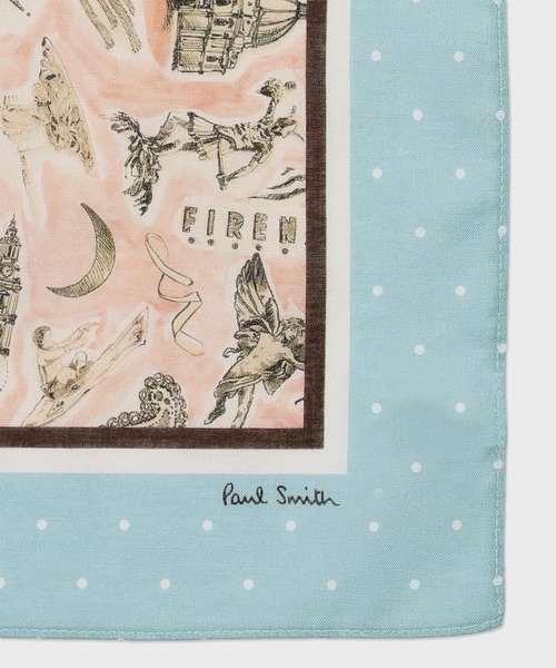 Paul Smith（ポールスミス）の「"Souvenir" バンダナ【150400 BAND】（バンダナ/スカーフ・メンズ・ミント/ピンク・FREE）」の4枚目の写真