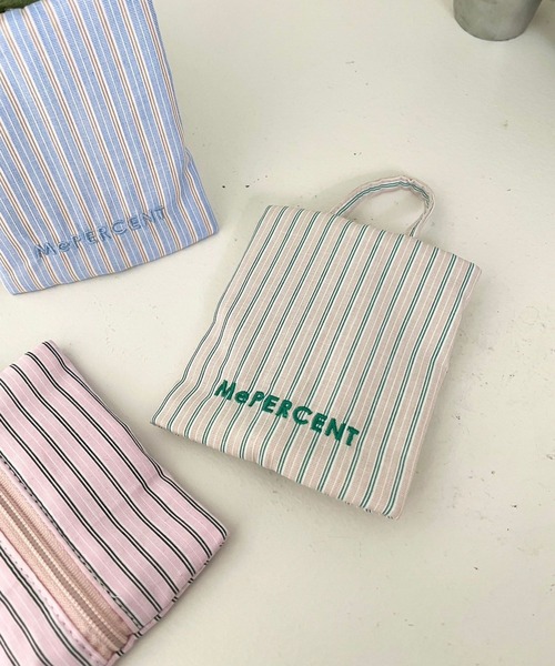 セール】ストライプセンターZIPポーチ 289817（ポーチ）｜Me%（ミィ