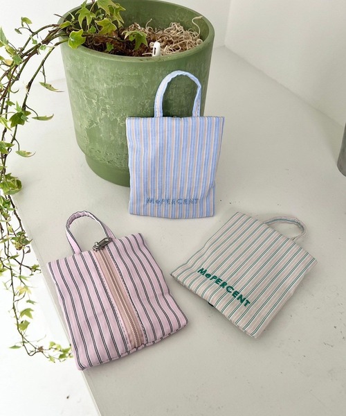 セール】ストライプセンターZIPポーチ 289817（ポーチ）｜Me%（ミィ