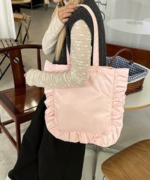 leune（ルネ）の「フリルトートバッグ/ナイロンバッグ（トートバッグ）」