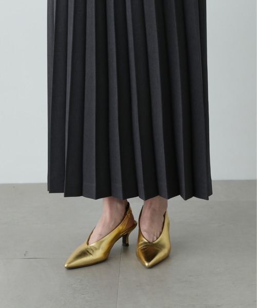 N.（N. Natural Beauty Basic）（エヌエヌナチュラルビューティーベーシック）の「ロングプリーツスカート（スカート・レディース・チャコールグレー/ベージュ・MEDIUM/SMALL）」の21枚目の写真