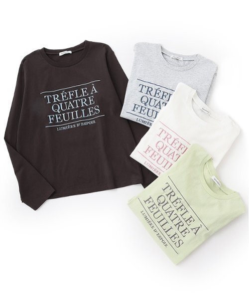 LOVETOXIC（ラブトキシック）の「【GOODPRICE】【綿100％】ロゴ刺しゅう長袖Tシャツ（Tシャツ/カットソー・キッズ・チャコール/ライトグリーン/ホワイト系その他/オフホワイト・S:140cm/M:150cm/L:160cm）」の14枚目の写真