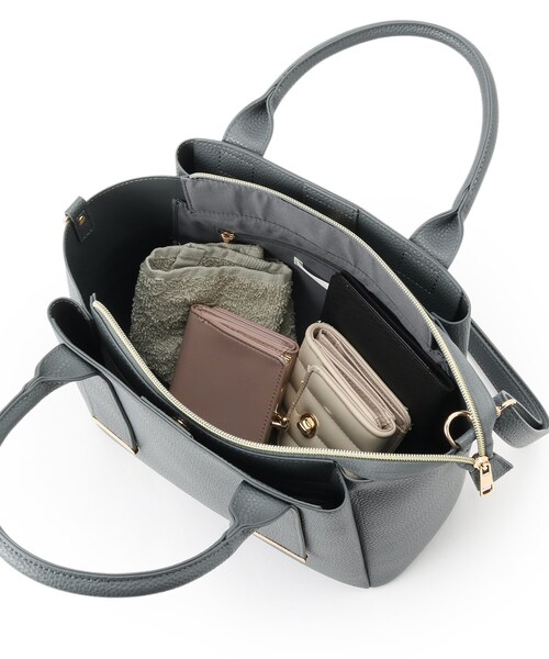 ITS'DEMO（イッツデモ）の「かるバッグ2WAYトート（トートバッグ・レディース・ブルー/ナチュラル/ブラック/アイボリー・00）」の22枚目の写真