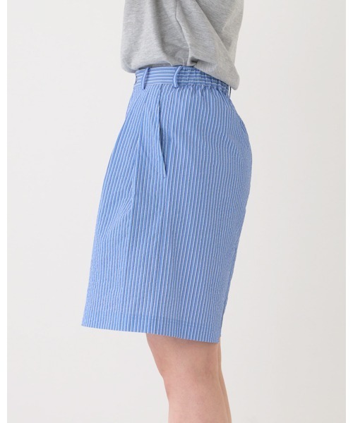 THOUSAND MILE（サウザンドマイル）の「【THOUSAND MILE】TUCK SHORT PANTS STRIPE タックショートパンツ ストライプ（その他パンツ・レディース・グレー系その他/ブルー系その他・FREE）」の8枚目の写真