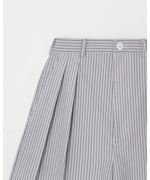 THOUSAND MILE（サウザンドマイル）の「【THOUSAND MILE】TUCK SHORT PANTS STRIPE タックショートパンツ ストライプ（その他パンツ・レディース・グレー系その他/ブルー系その他・FREE）」の11枚目の写真