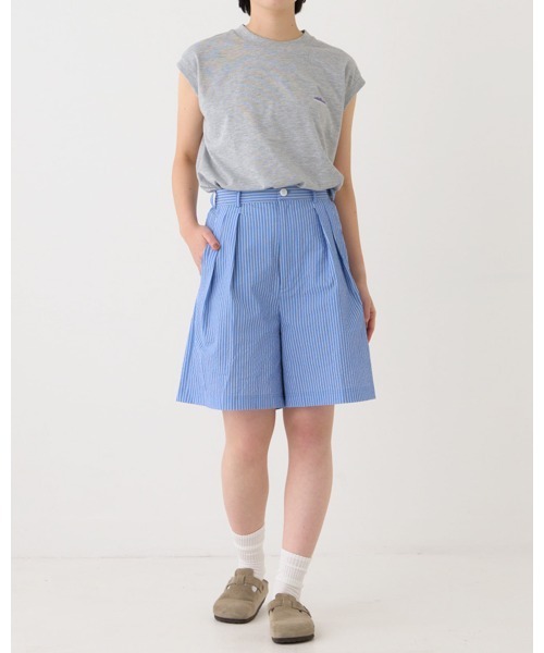 セール】【THOUSAND MILE】TUCK SHORT PANTS STRIPE タック