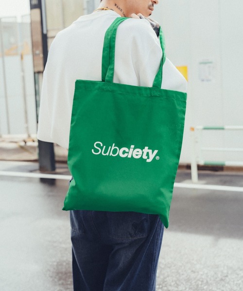 Subciety（サブサエティ）の「Essential tote bag（トートバッグ・メンズ・ホワイト/グリーン/バーガンディー/ブラック/ブルー・FREE）」の3枚目の写真