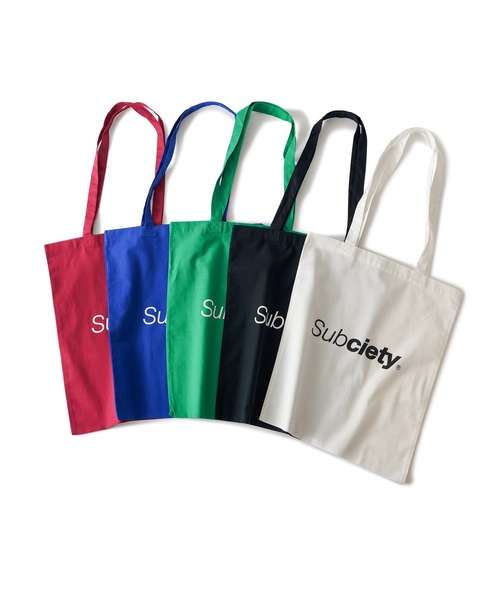 Subciety（サブサエティ）の「Essential tote bag（トートバッグ・メンズ・ホワイト/グリーン/バーガンディー/ブラック/ブルー・FREE）」の9枚目の写真
