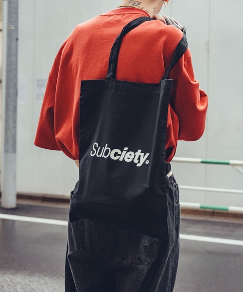 Subciety（サブサエティ）の「Essential tote bag（トートバッグ・メンズ・ホワイト/グリーン/バーガンディー/ブラック/ブルー・FREE）」の18枚目の写真