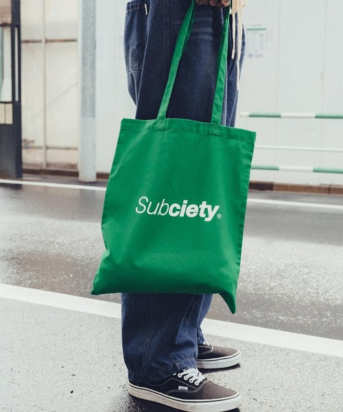 Subciety（サブサエティ）の「Essential tote bag（トートバッグ・メンズ・ホワイト/グリーン/バーガンディー/ブラック/ブルー・FREE）」の19枚目の写真