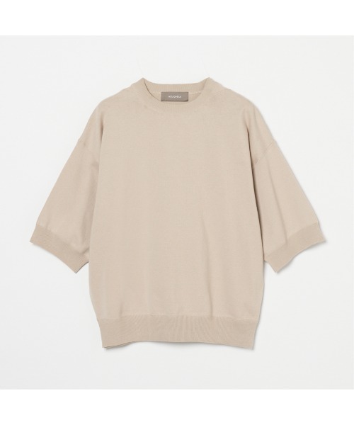 HELIOPOLE（エリオポール）の「HALF SLEEVE CREW NECK（ニット/セーター・レディース・グレー/ベージュ・38）」の8枚目の写真