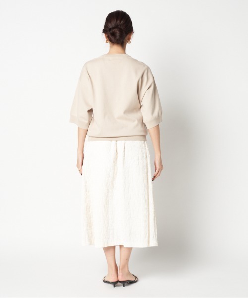 HELIOPOLE（エリオポール）の「HALF SLEEVE CREW NECK（ニット/セーター・レディース・グレー/ベージュ・38）」の11枚目の写真