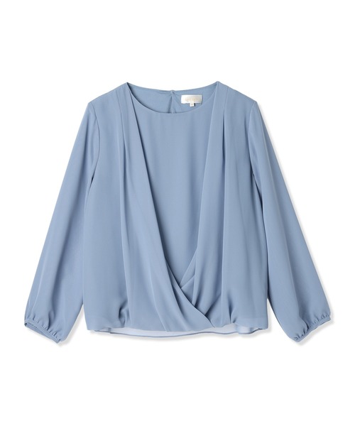 A/C DESIGN BY ALPHA CUBIC（エーシーデザインバイアルファキュービック）の「カシュクールカットソーブラウス（Tシャツ/カットソー・レディース・サックスブルー/ブラック/オフホワイト・M/L）」の22枚目の写真