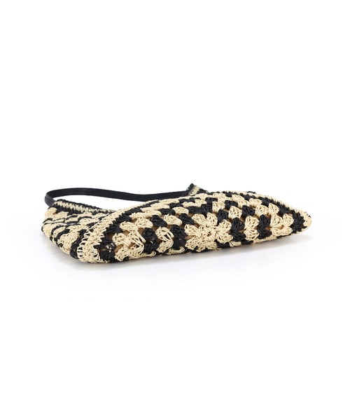 T・S・L（ティーエスエル）の「ペーパー配色クロシェワンショルダーバッグ（かごバッグ・レディース・ベージュ/オレンジ/ブラック・FREE）」の18枚目の写真