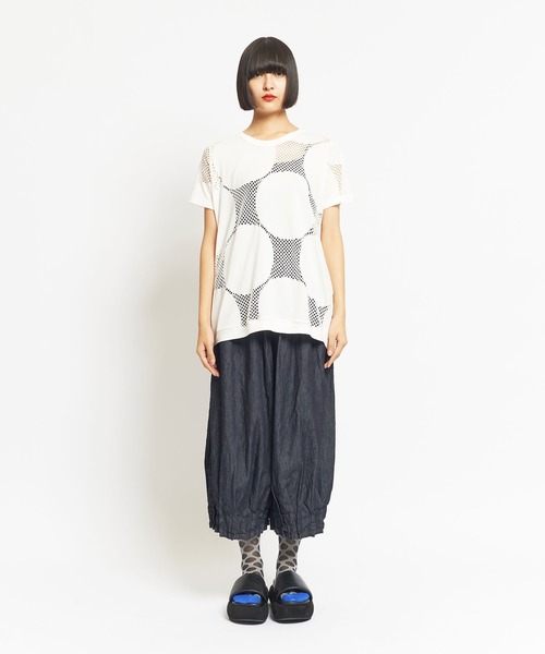 tシャツ ドットメッシュ　コクーンＴ レディース メンズ セール】ドットメッシュ コクーンT（Tシャツ/カットソー