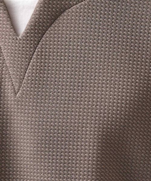 THE SHOP TK （ザ ショップ ティーケー ）の「ミニフクレキーネック半袖Tシャツ（Tシャツ/カットソー・メンズ・ベージュ/ネイビー/ピンク系/オフホワイト/ブルー・02/03/04）」の14枚目の写真