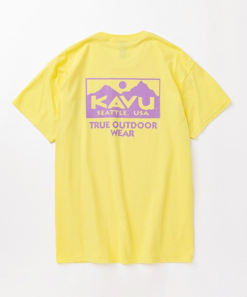 KAVU（カブー）の「KAVU/カブー TRUE LOGO TEE/トゥルーロゴティー（Tシャツ/カットソー・メンズ・オレンジ/ゴールド/サンドベージュ/ネイビー/レッド/ホワイト/ピンク/ナチュラル/ライトイエロー/アッシュグレー/ライトブルー/ブラック/ライトピンク/スカイブルー/ロイヤルブルー/チャコールグレー/グレー/ダークグリーン/ダークオレンジ/サックスブルー/チョコ/ライム/ライトグリーン/アクア/グリーン/ミント/インディゴブルー/マルーン/パープル・MEDIUM/LARGE/X-LARGE）」の22枚目の写真