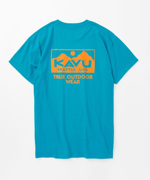KAVU（カブー）の「KAVU/カブー TRUE LOGO TEE/トゥルーロゴティー（Tシャツ/カットソー・メンズ・オレンジ/ゴールド/サンドベージュ/ネイビー/レッド/ホワイト/ピンク/ナチュラル/ライトイエロー/アッシュグレー/ライトブルー/ブラック/ライトピンク/スカイブルー/ロイヤルブルー/チャコールグレー/グレー/ダークグリーン/ダークオレンジ/サックスブルー/チョコ/ライム/ライトグリーン/アクア/グリーン/ミント/インディゴブルー/マルーン/パープル・MEDIUM/LARGE/X-LARGE）」の17枚目の写真